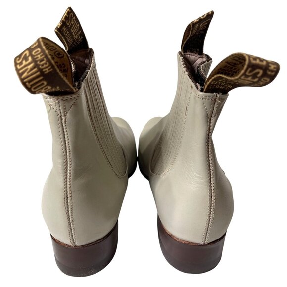 Lara La Espuela Botines Stone Leather Ankle Boots Men Size 8.5 Mexican Cowboy - Picture 4 of 16